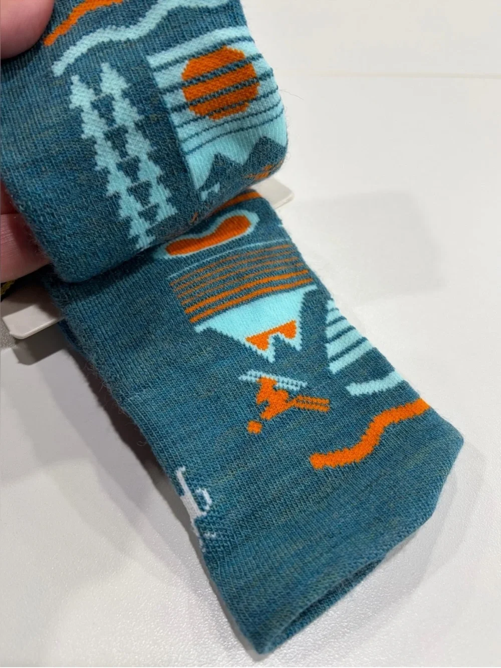 SmartWool Kids XS Wintersport Pattern Ski Socks Over the Calf Snow NWT Green
